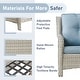 preview thumbnail 74 of 89, Outdoor Wicker High Back Club Chair with Cushions (Set of 2)