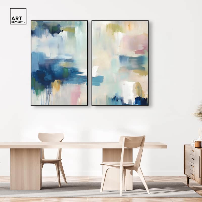 Pale Periwinkle I Canvas Set of 2 by Art Remedy