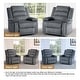 preview thumbnail 54 of 101, Overstuffed Cotton Corduroy Manual Pushback Recliner with Wide Armrest