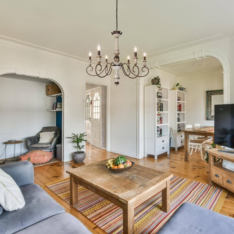 Urban Farmhouse 6-Light Chandelier French Country Rustic Classic Lights - D31.1" x H28"