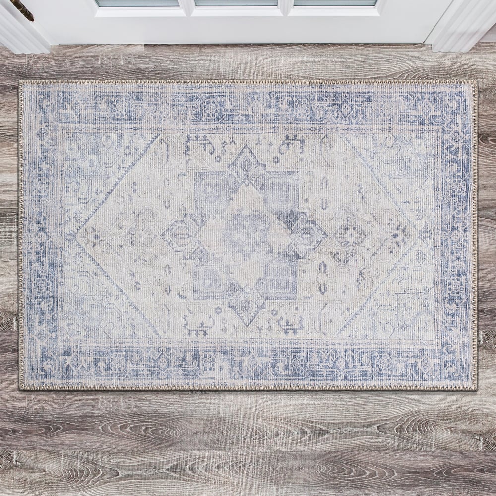World Rug Gallery Medallion Boho Washable Area Rug