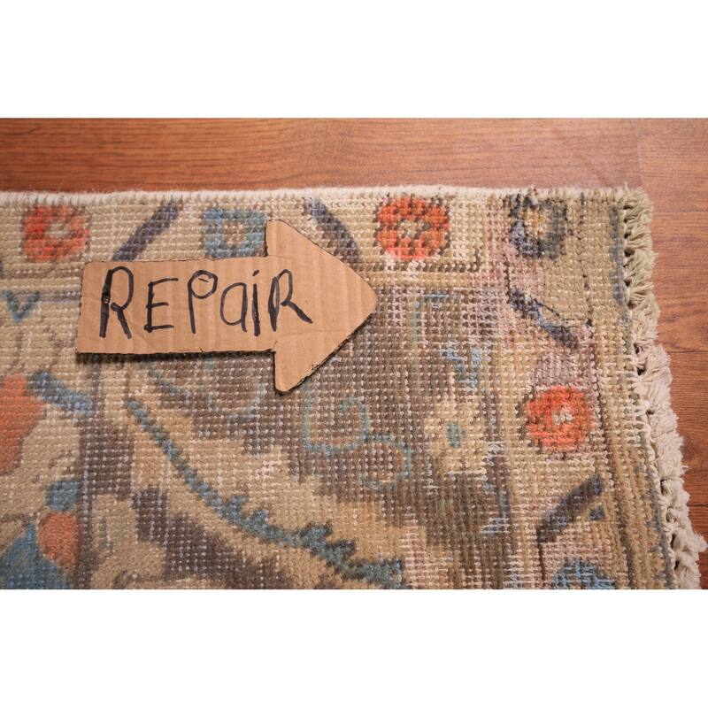 Geometric Tabriz Persian Vintage Area Rug Handmade Wool Carpet - 9'4" x 12'7"