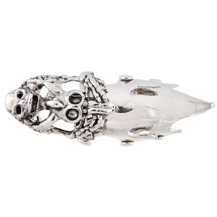Shop Western Steer Skull Full Finger Armor Ring 4 In Long Goth