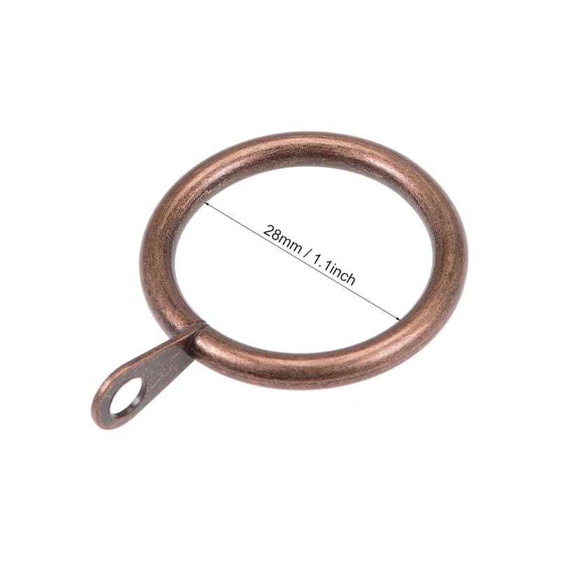 Curtain Rings Metal Drapery Ring for Curtain Rods, 7 Pcs