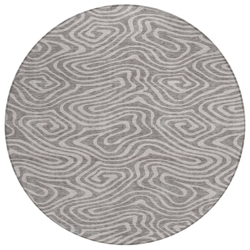 HomeRoots Abstract Transitional Rectangle Outdoor Rug