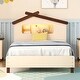 preview thumbnail 47 of 53, Platform Bed with House-shaped Headboard and Motion Activated Night Cream - Twin