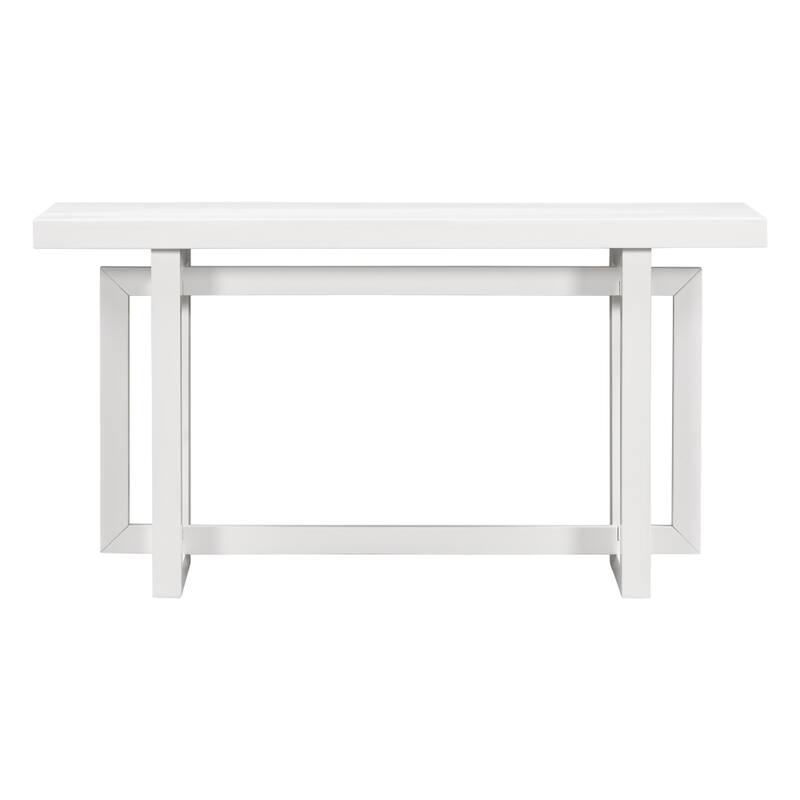59.1 in. W Contemporary Console Table with Wood Top