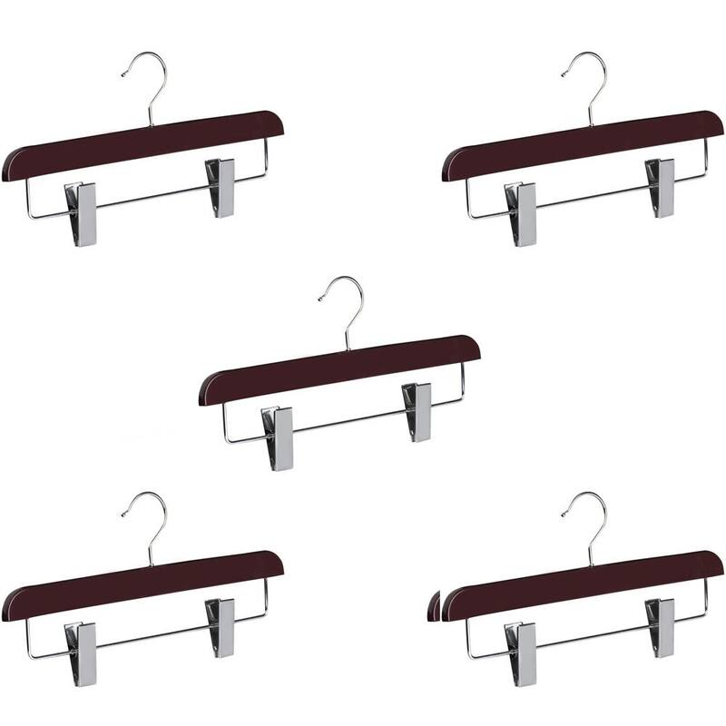 Abs Plastic Trouser Skirt Hangers, Perfect for Skirts, Pants, Slacks, Jeans, and More Set of 5 - Set of 5 - Cherry