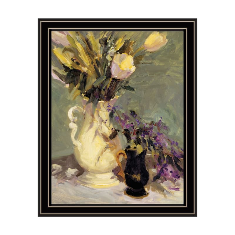 TrendyDecor4U "Tulips & Lavender" Framed Print Wall Art - Multi