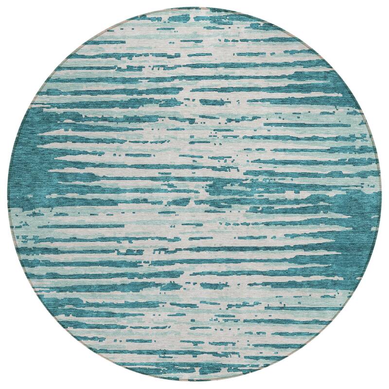 HomeRoots Striped Transitional Rectangle Outdoor Rug