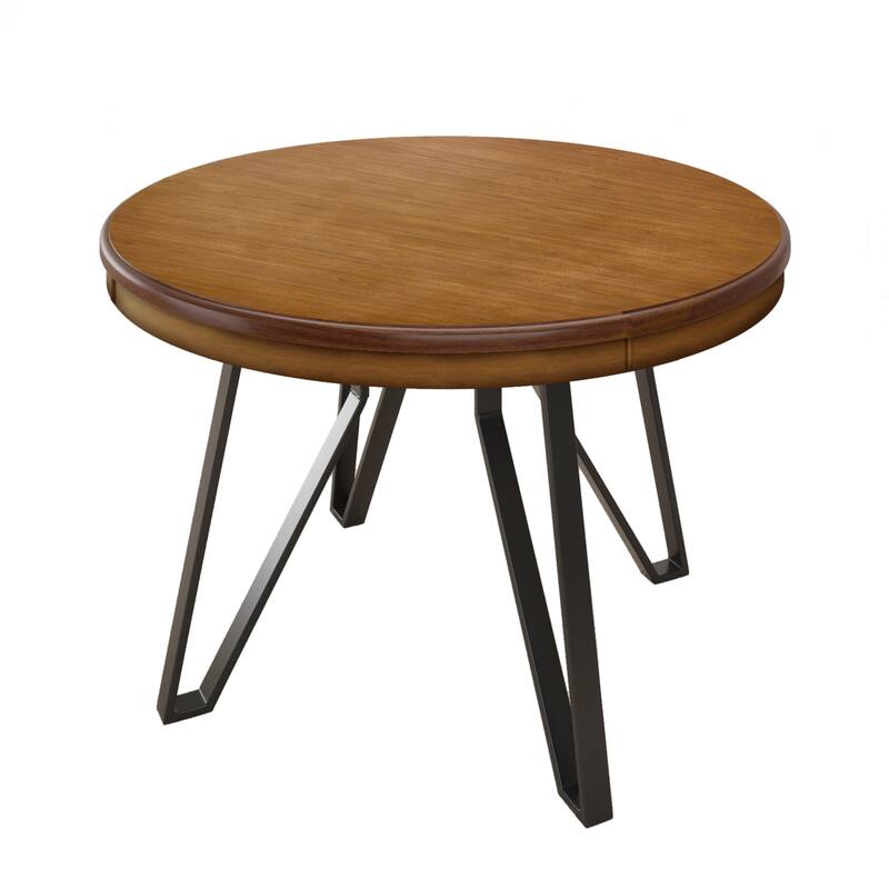 Christopher Knight Home Round Dining Table with Metal Base - 46.85" W x 46.85" D x 30" H
