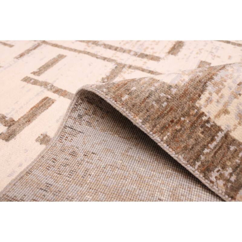 ECARPETGALLERY Hand-knotted Legacy Ivory Wool Rug - 7'11 x 10'2