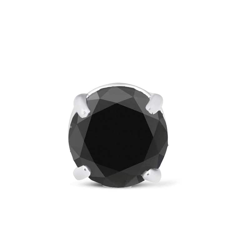 Bliss Diamond 1/4 Ct Black Diamond Single Stud White Gold - White