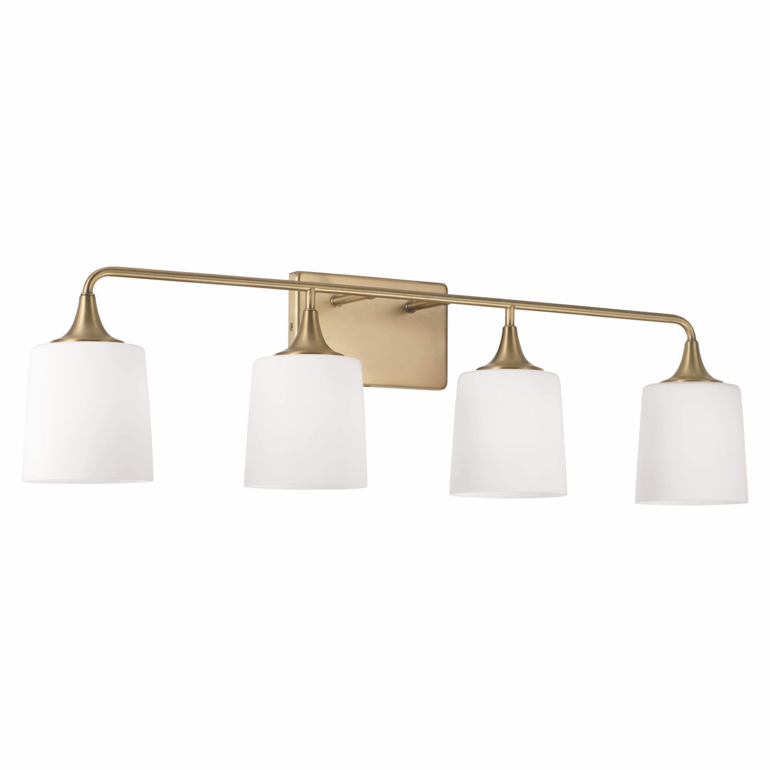 Presley 4-light Bath/ Vanity Fixture w/ Soft White Glass