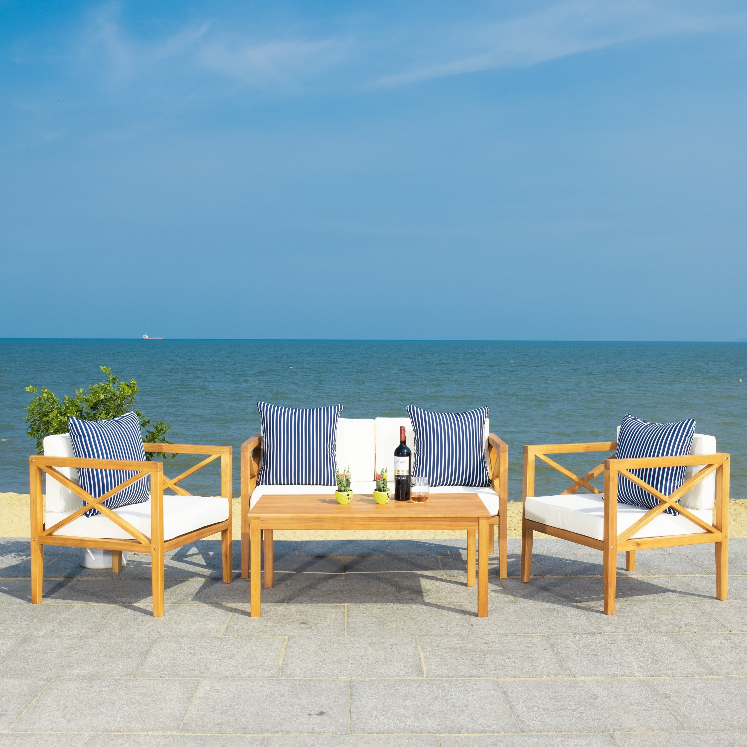 Safavieh Outdoor Living Montez 4 Piece Set with Accent | eBay Safavieh Outdoor Living Montez 4 Piece Set with Accent | eBay on Safavieh Outdoor Living Montez 4 Piece Set id=62163