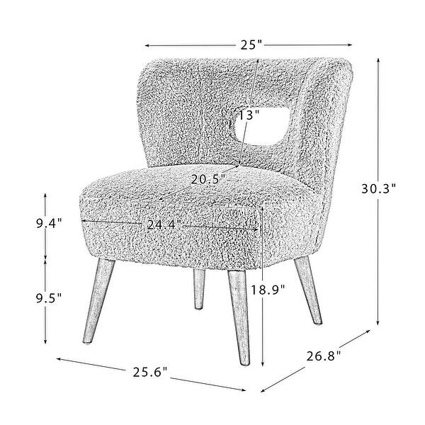 Dulcinea Ullna Lambskin Sherpa Upholstery Accent Chair by HULALA HOME