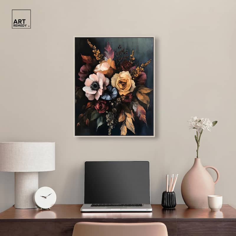 Velvet Night Bloom II Canvas by Art Remedy
