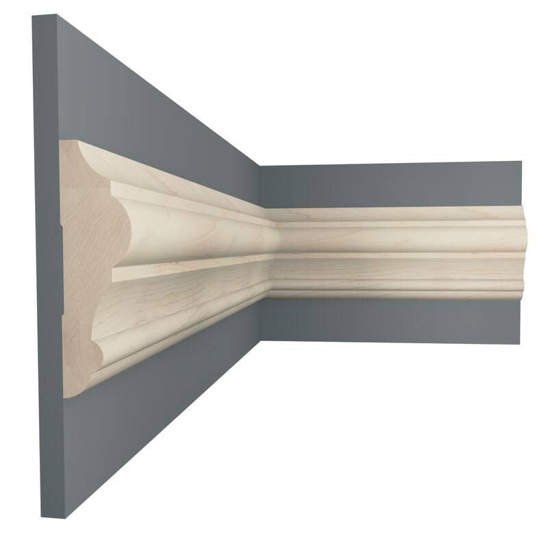 WM397 1-in D x 3-1/2-in W x 96-in L Americraft Solid Hardwood Stain Grade Chair Rail Moulding