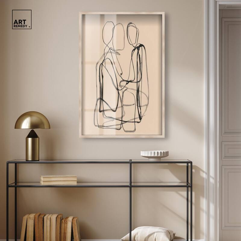 Embrace of Lines III Shadowbox by Art Remedy