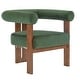 preview thumbnail 25 of 24, Gilbert Modern Upholstered Round Arm Accent Chair by Christopher Knight Home Forest Green