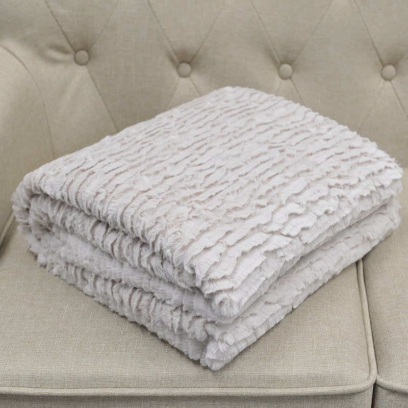 Oversized Air Brushed FauxFur Throw