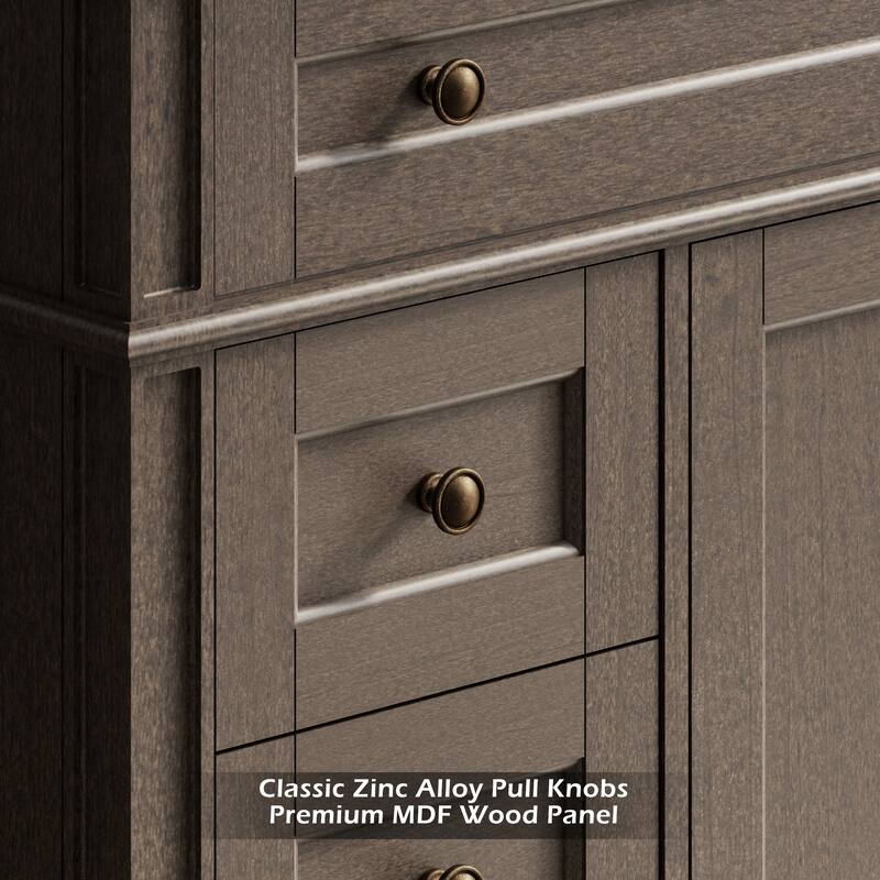 Retro Bathroom Vanity W/ Drop in Sink Combo Cabinet Set