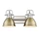 Option Pewter with Aged Brass Shades