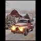 preview thumbnail 3 of 8, LED Fiber Optic Truck Tree Christmas Canvas Wall Art 15.75"x11.75"
