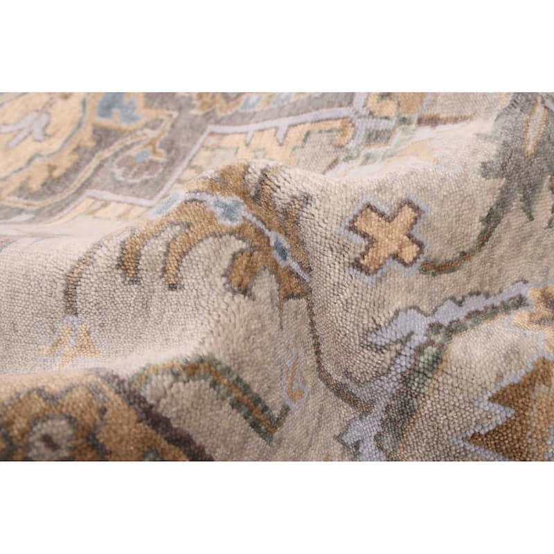 ECARPETGALLERY Hand-knotted Jules Sultane Grey Wool Rug - 9'1 x 11'11