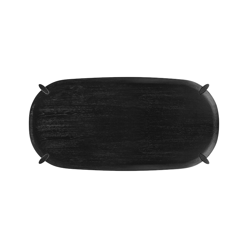 Modrest Steven Modern Black Oval Dining Table