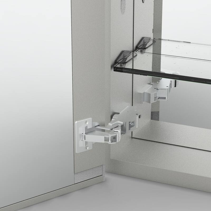 23" x 30" Rectangular Aluminum Surface Mount Medicine Cabinet with Mirror and Shelves - 23" x 30"