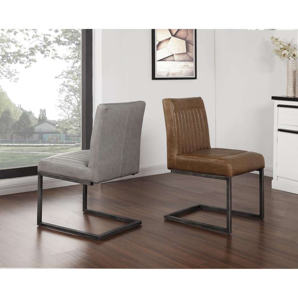 NPD Furniture Ronan Faux Leather Dining Chair (Set of 2)