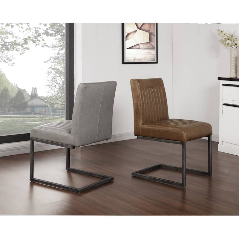 NPD Furniture Ronan Faux Leather Dining Chair (Set of 2)