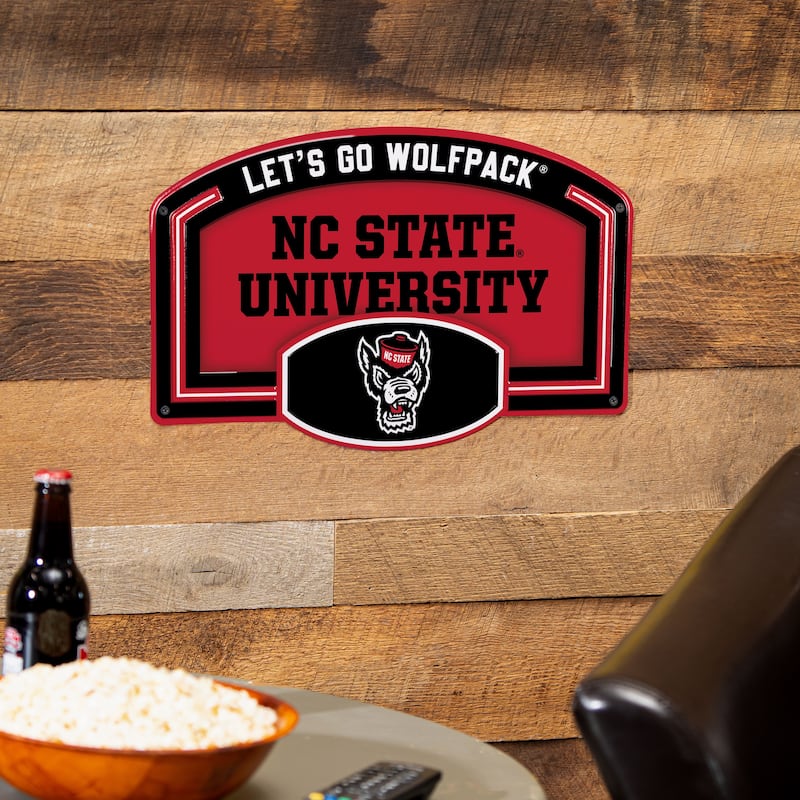North Carolina State University Embossed Steel Wall Sign, 11" x 17"