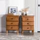 Middlebrook Bullrushes Solid Wood 3-Drawer Nightstand, Set of 2