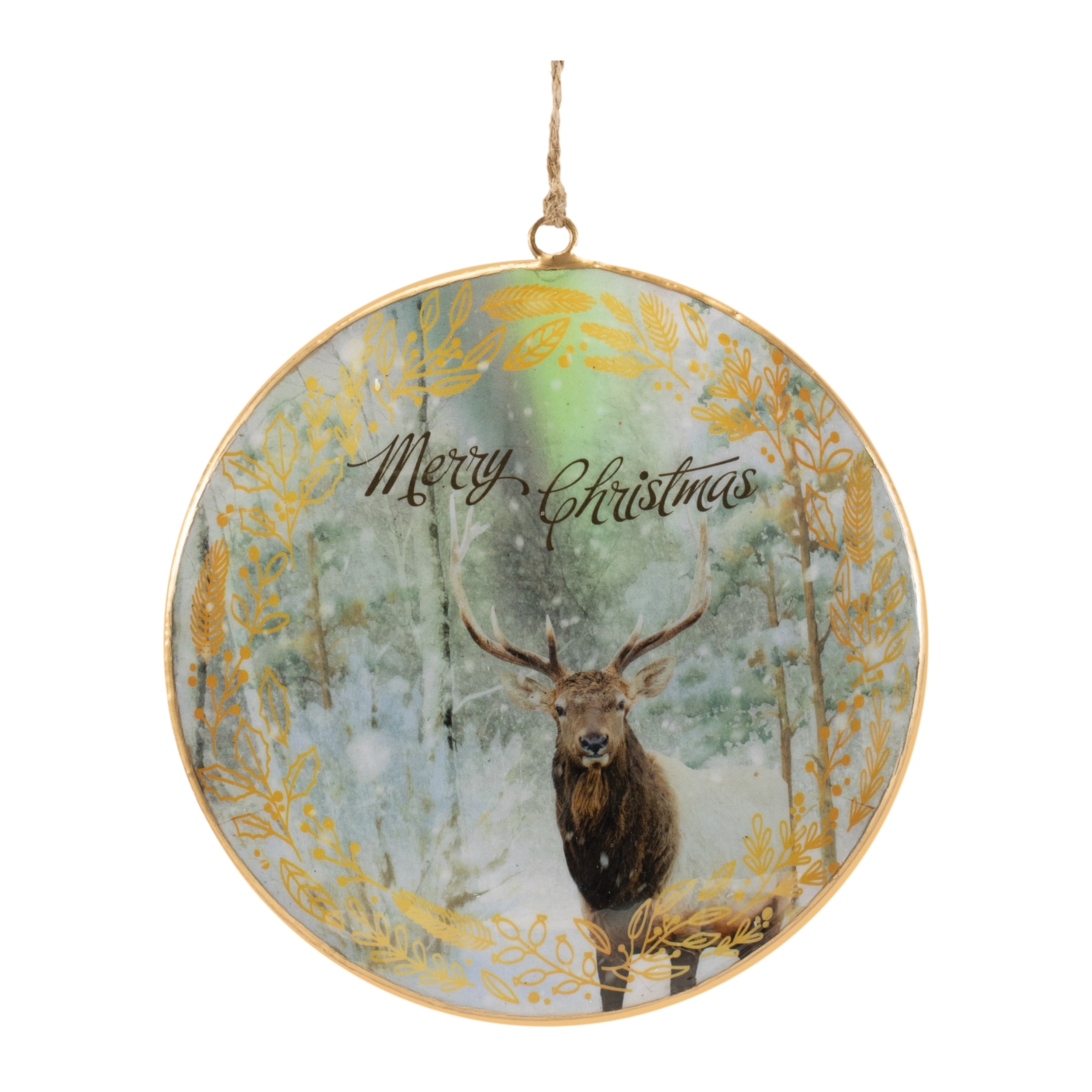 Deer Disc Ornament (Set of 6)