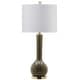 preview thumbnail 4 of 7, SAFAVIEH Lighting 31-inch Mae Long Neck Ceramic Taupe Table Lamp (Set of 2) - 14"x14"x30.5"
