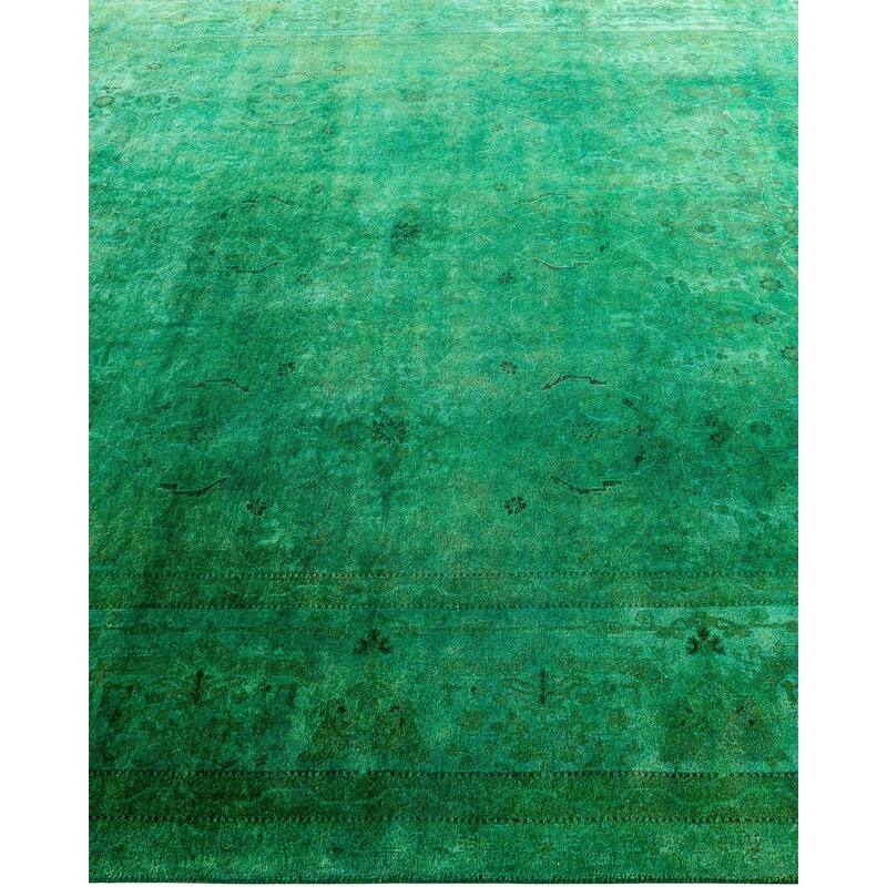 Contemporary Overdyed Wool Hand Knotted Area Rug - 6' 3" x 9' 3"