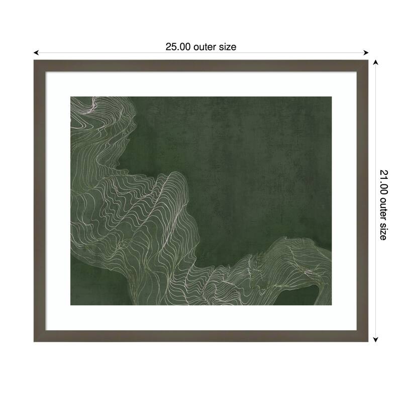 Mosslight by PI Studio Wood Framed Wall Art Print - 25 x 21 in - Grey