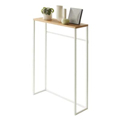 Yamazaki Home Narrow Entryway Console Table, Steel, Holds 11 lbs - L 7.28 x W 23.62 x H 31.69 inches