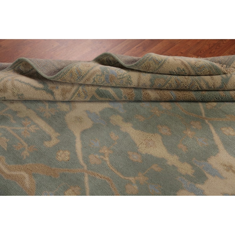 Oushak Indian Rug Hand-Knotted Transitional Wool Carpet - 8'0"x 9'9"