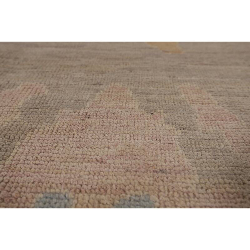 Vegetable Dye Oushak Oriental Large Area Rug Handmade Wool Carpet - 10'1" x 13'10"