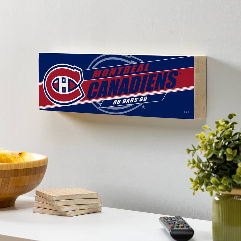 Montreal Canadiens Wooden Tabletop Mantel Shelf Sign