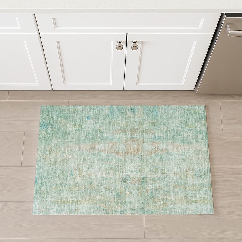 Machine Washable Indoor/ Outdoor Muted Ombre Chantille Rug