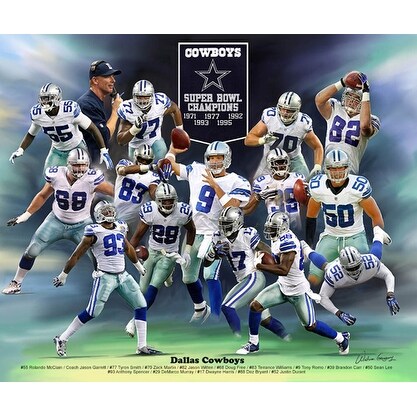 ''Dallas Cowboys'' by Wishum Gregory Celebrities Art Print (20 x 24 in.)