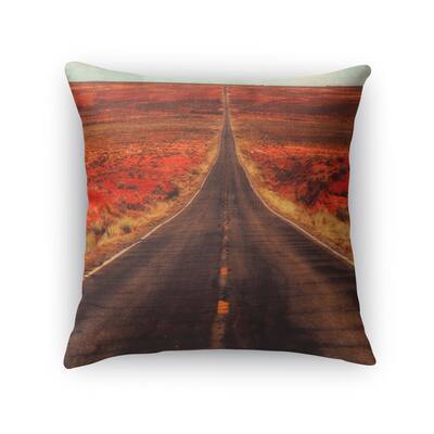 Kavka Designs grey/ red/ blue/ gold the long way home accent pillow with insert