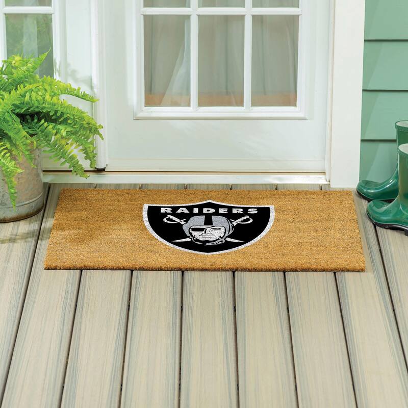 Las Vegas Raiders Full Color Indoor/Outdoor Coir Mat - 36" x 24"