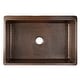 preview thumbnail 4 of 10, Premier Copper Products 33-inch Copper Apron Front Single Basin Kitchen Sink w/ Scroll Dsgn Nickel Bkgrnd