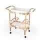 preview thumbnail 29 of 33, Butler Selena Blue & White Rattan Bar Cart