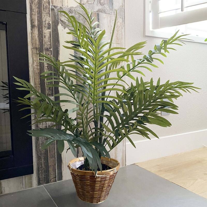 Admired By Nature Artificial Paradise Palm Tree Plant in Woven Basket